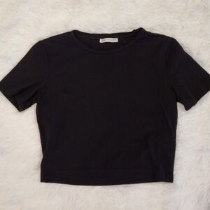 Zara Elegant Black Crop Top
